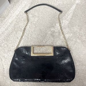 Black Reptile Clutch bag